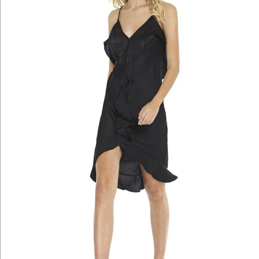 MISA Ele black slip dress size Small